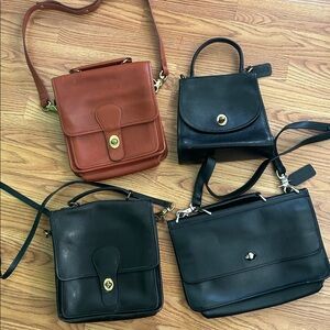 Lot of 4 Vintage Coach Bags